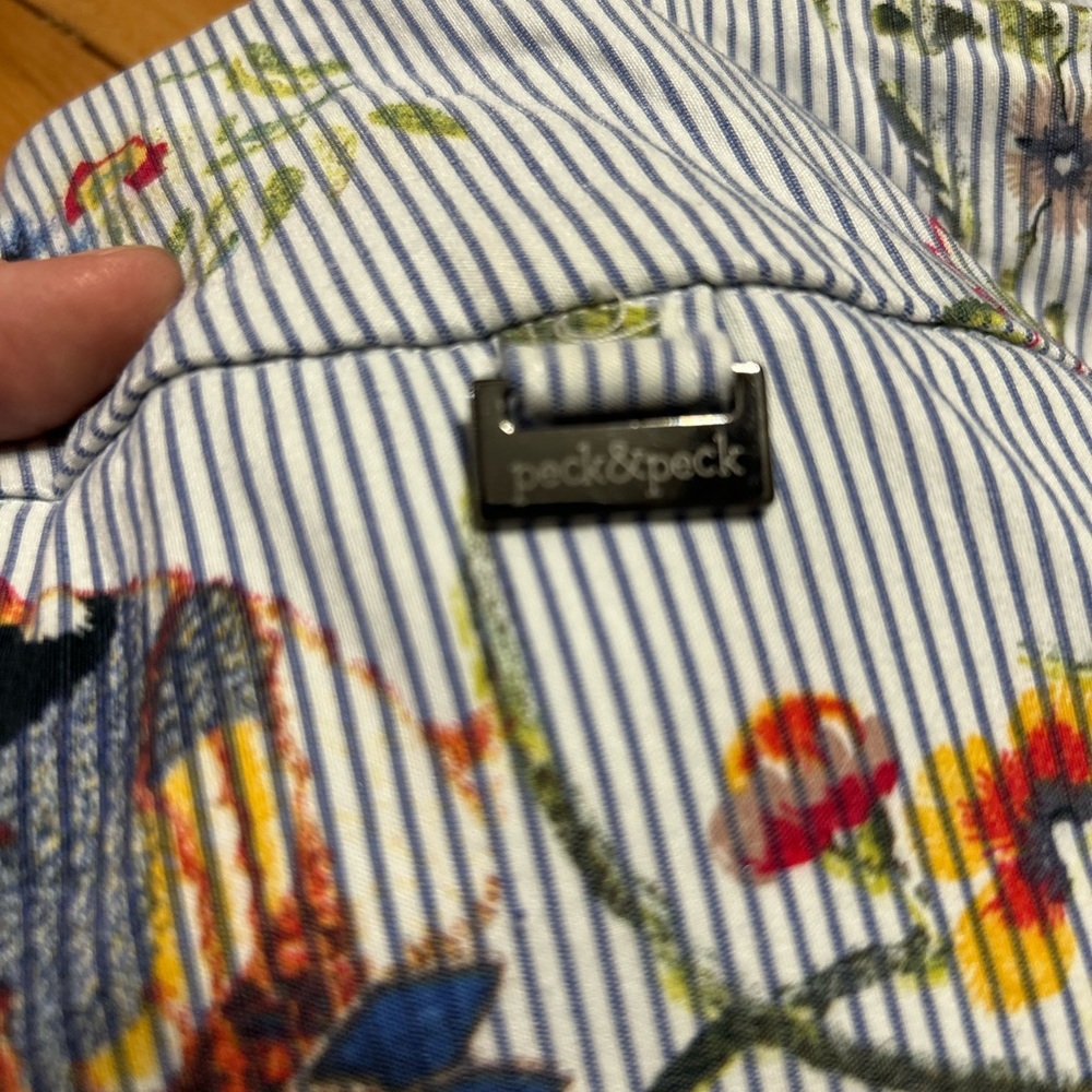 Peck And Peck Pull On Pants Bird Print Size 12 - image 3